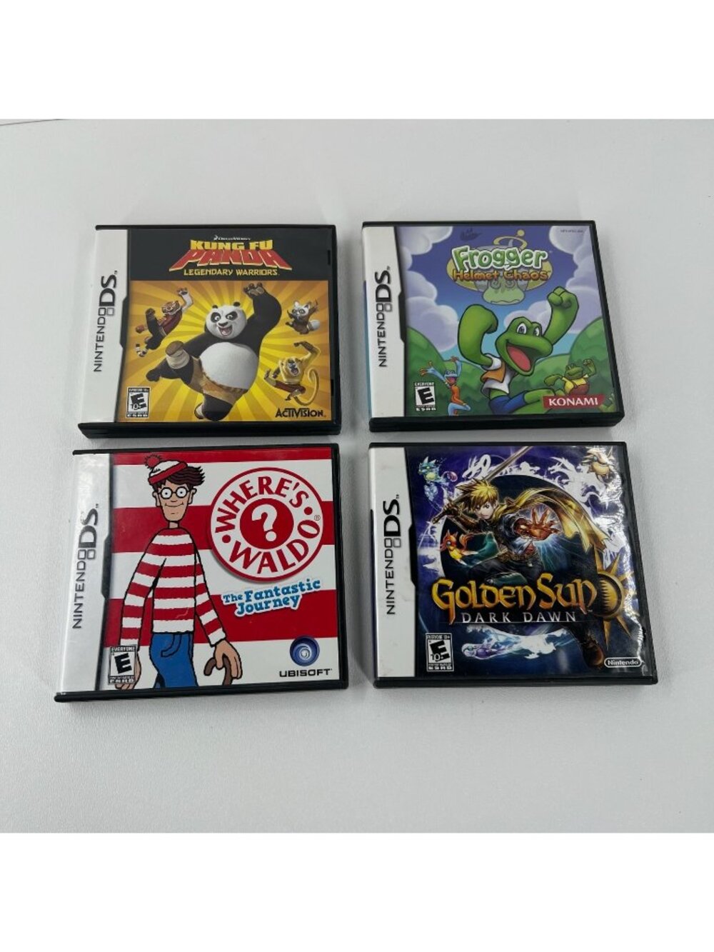 Nintendo DS Replacement Cases & Manuals Lots 4 Golden Sun Frogger Waldo Kung Fu
